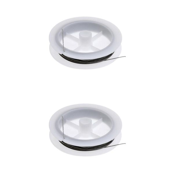 

2pcs / комплект прочный стальной рыбацкие лидеры strand провода ocean рыболовное судно 10м