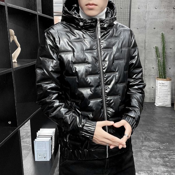 

202o new mens winter jacket coat fashion solid color jackets with letter printed quality mens down coats 2 colors size m-4xl, Black;brown