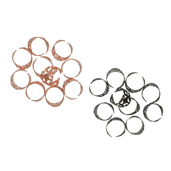 

20pcs vintage filigree flower adjustable filigree ring settings blanks 18mm, Golden;silver