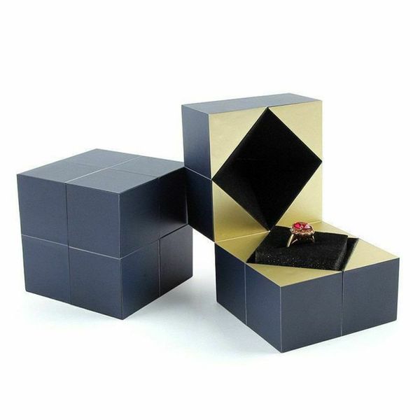 

gift wrap magic cube jewelry packaging box wedding personalisation propose marriage ring personalized customization dropship/