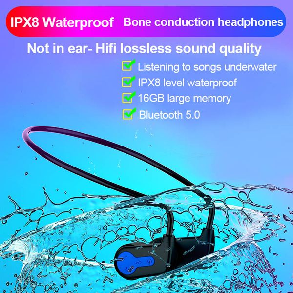 

ip68 waterproof k3 mp3 call swimming bluetooth earphones sport earbuds 16gb ram usb speaker bone conduction headphones for phone pc all os