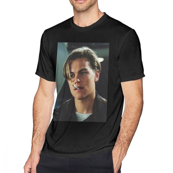

leonardo dicaprio 100% cotton t-shirts dicaprio men cotton fun tee male basic printed short sleeve streetwear