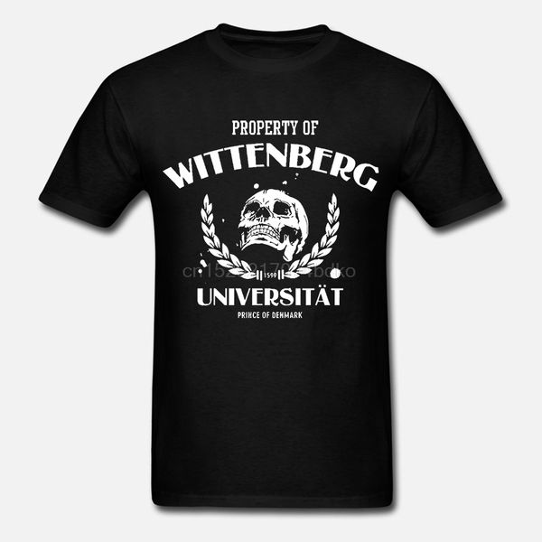

property of wittenberg university hall university - hamlet t-shirt s-xxxl new hipster tees summer mens t shirt