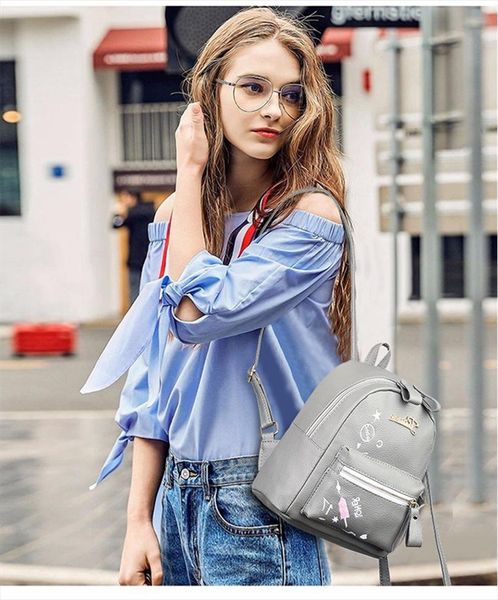 

fashion women lady school pu leather girls backpack travel shoulder bag