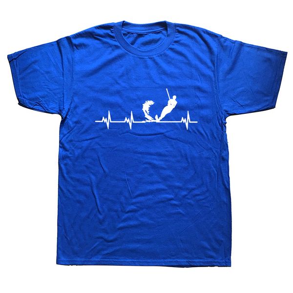 

new summer style wakeboard t shirt men t-shirt short sleeve cotton wakeboard heartbeat t shirts clothing men