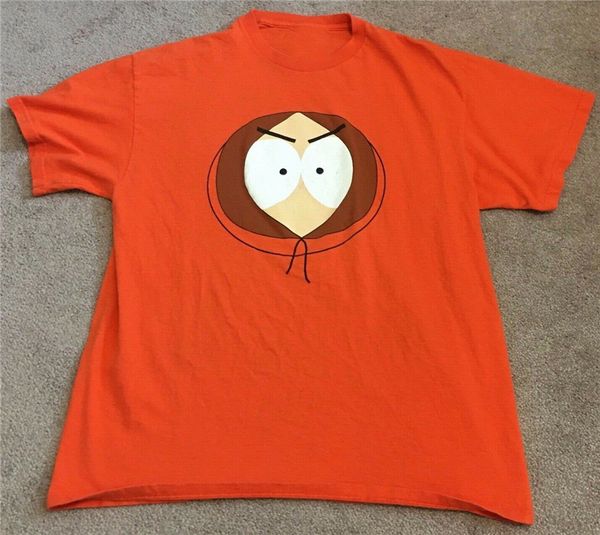 

kenny orange graphic t-shirt men's xl новые тенденции tee shirt