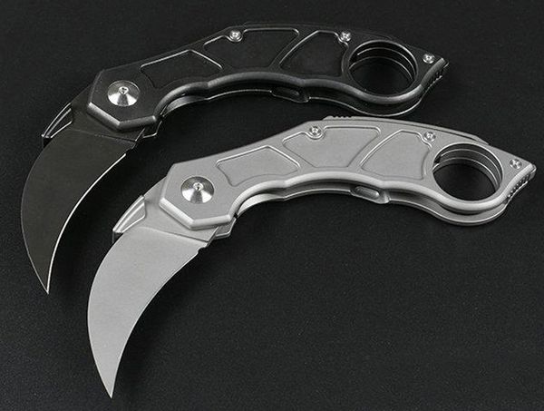 High-End-Karambit-Klappklingen-Klauenmesser M390 Handschleifklinge TC4-Titanlegierungsgriff EDC-Taschenmesser Geschenkmesser