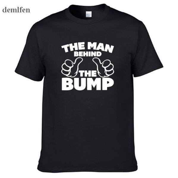 

the man behind the bump printed t-shirts men fitness clothing summer casual male funny short sleeve cotton t shirt for men