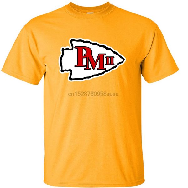 

gold patrick mahomes iiichiefs logo t-shirt