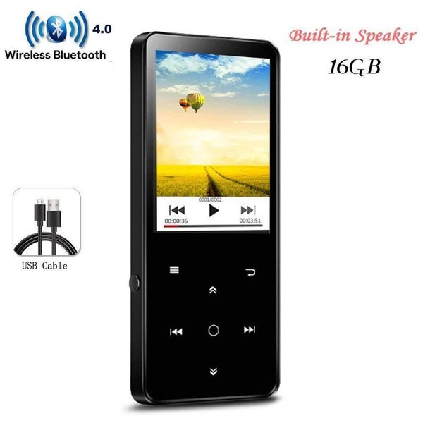 

mp4 player bluetooth 16gb touch button music player built-in speaker lossless sound with fm radio, support sd card
