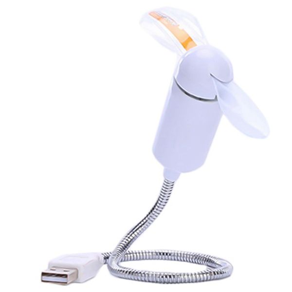 

gadgets cute portable flexible mini usb fan bendable low power for powerbank pc lapwith led light