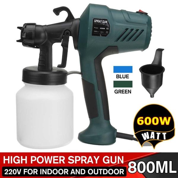 

new 220v 600w electric spray gun household convenience spray paint four nozzles 800ml flow regulation high power sprayer