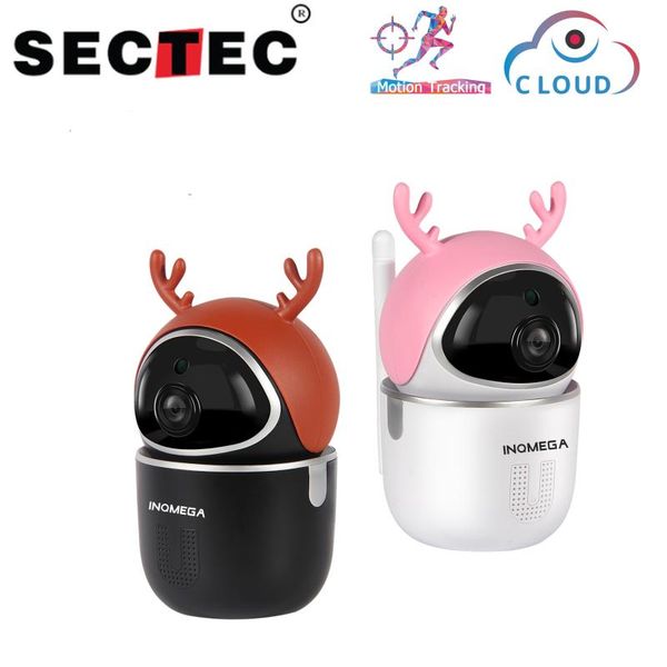 

cameras sectec 4mp baby monitor ip camera auto tracking surveillance home security wireless wifi network cctv cute little deer