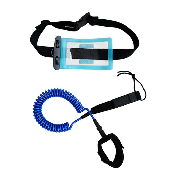 

10ft cwiled sup поводка лесовой лесовой веревки с водонепроницаемым кошельком сухой сумка