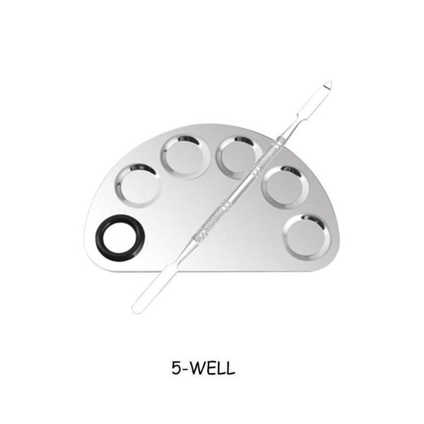 

eyebrow tools & stencils stainless steel watercolor paint palette tray mixing rod spatula set for nail art supply school supplies oil painti