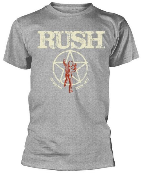 

rush 'american tour 1977' (grey) t-shirt new cotton tee shirt