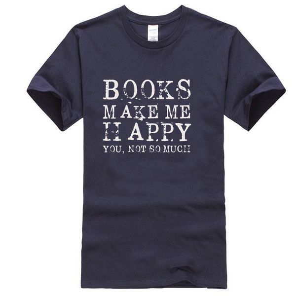 

books make my happy t-shirt 100% premium cotton funny gift present geek nerd