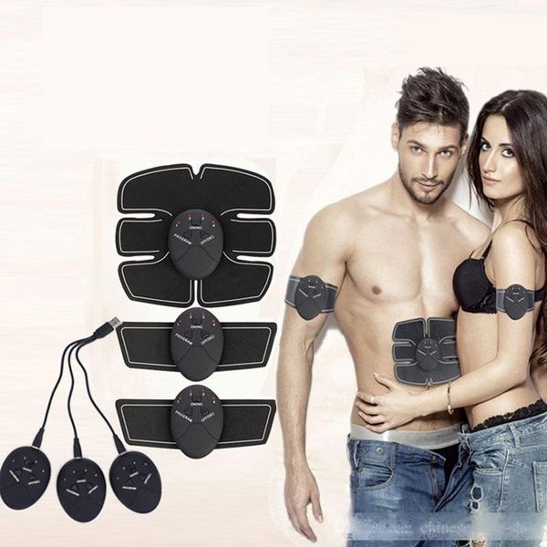 

stimulator smart fitness abdominal ems exerciser belt fat burner massager body slimming pad rechargeable 10set