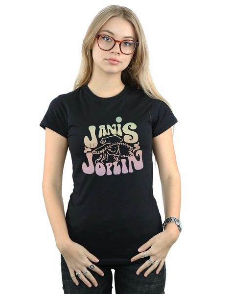 

janis joplin womens pastel logo t-shirt colorful tee shirt