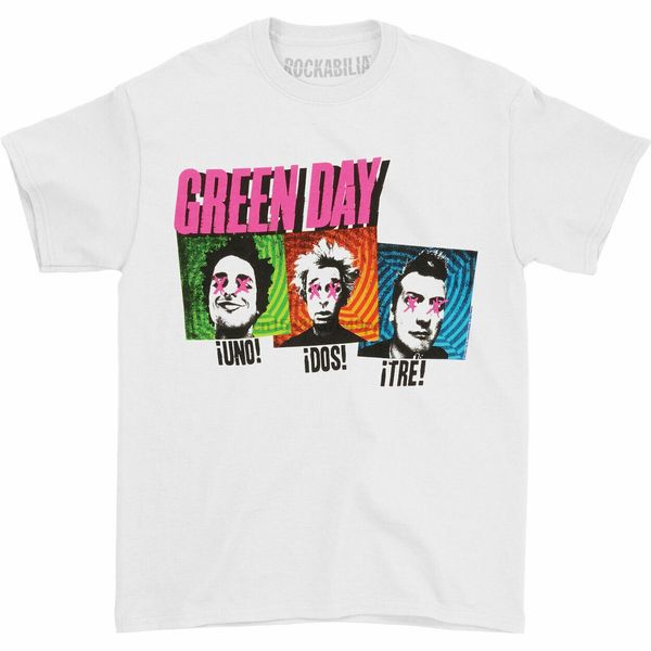 

green day mens connect t shirt small white