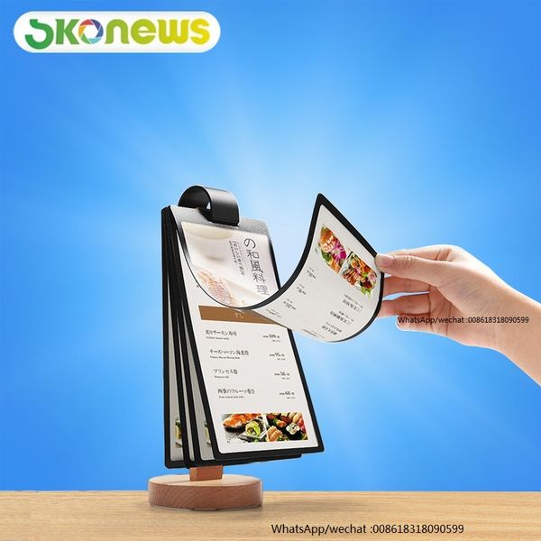 

alarm systems 20 pcs page-turning sign holder tablemenu for restaurant cafe