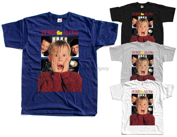 

home alone v2 movie poster 1990 christmas t-shirt dtg (white black) s-5xl