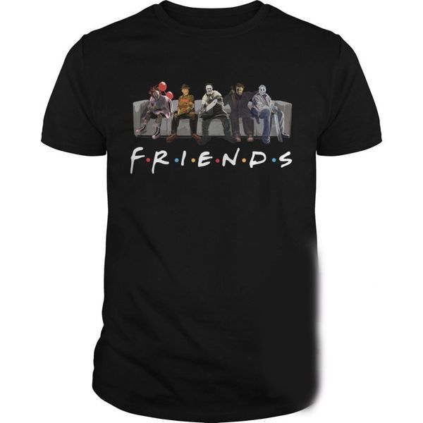 

freddy krueger leatherface michael myers jason voorhees friends o-neck cotton comfortable t-shirt homme tee