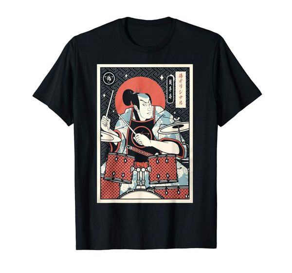 

drummer samurai t shirt new fashion men cotton men short sleeve tee shirts