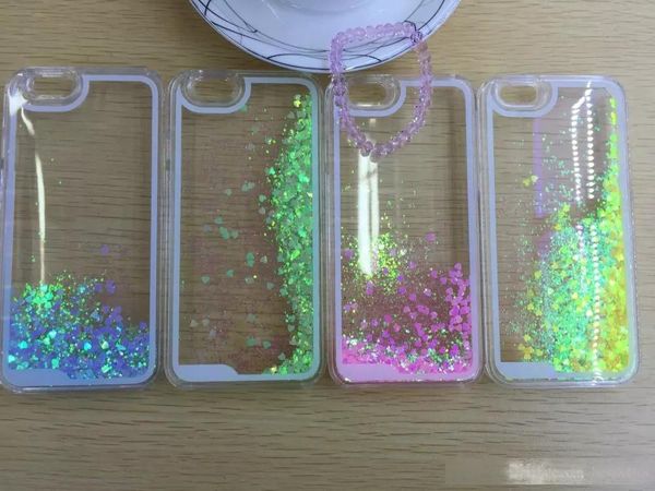 

for iphone xr xs max x 8 7 6 se 5s liquid quicksand heart love glitter bling hard pc soft tpu case floating sparkle dynamic cover