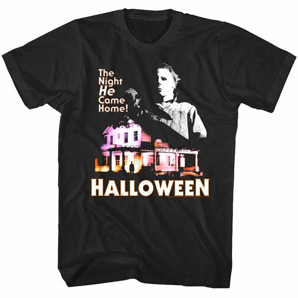 

halloween haunted house mens t shirt night he came home michael myers scary