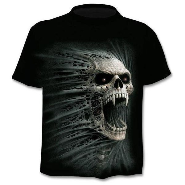 

3d skull t -shirt t -shirt o -neck t - 3d print shirts hentai plus size anime men clothing
