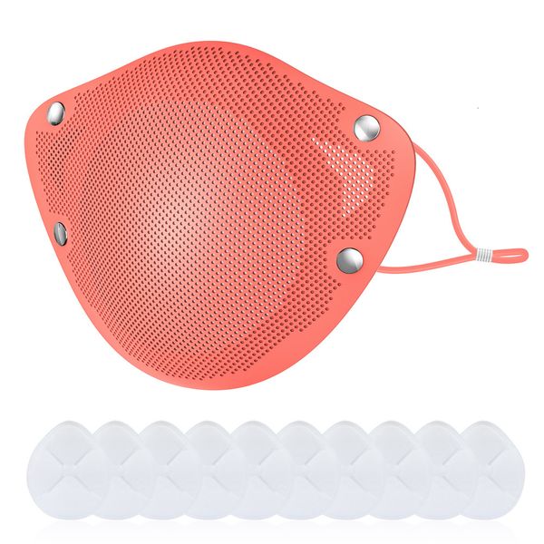 

face reuse silicone mask washable with 10pcs replaceable filters for protection