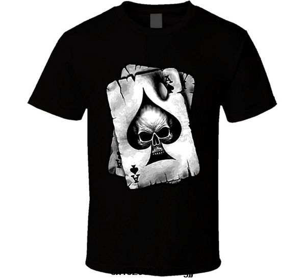 

summer style fashion ace of spades skull t shirt new arrivals casual clothing