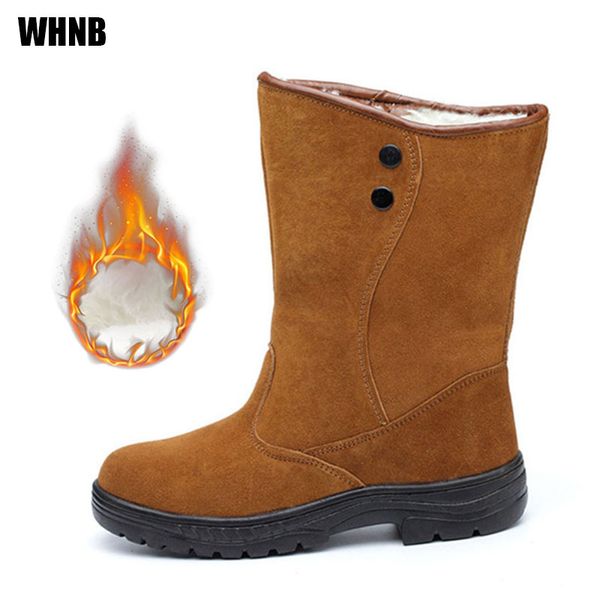 

men boots warm velvet high to help dust boots anti-mite breathable safety men oil-resistant high temperature work, Black