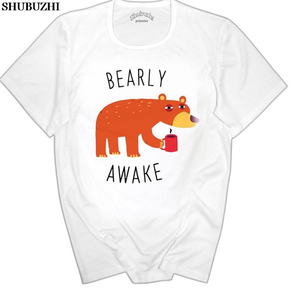 

mens cream t shirt bearly awake sleeping panda cute meme joke tired funny slogan designer tee shirt for men t-shirt styles