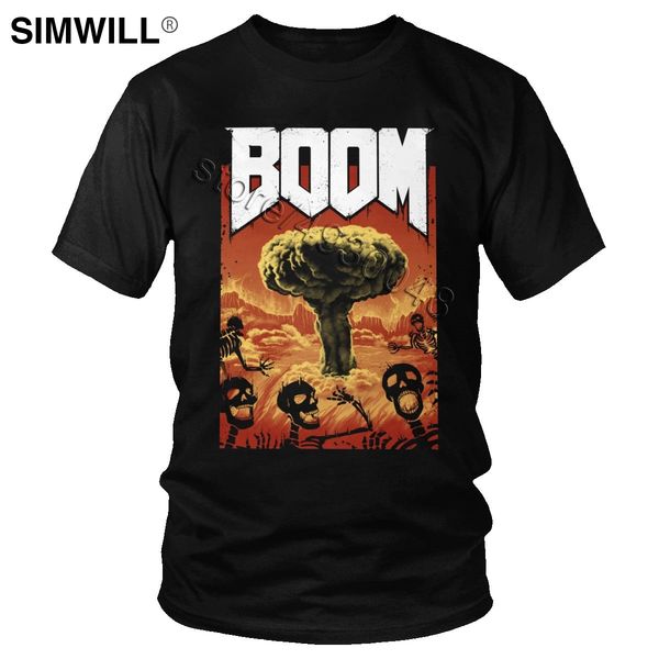 

vintage boom tshirt men breathable soft cotton t shirts round neck short sleeved nuclear radiation t-shirt explosion tee gift
