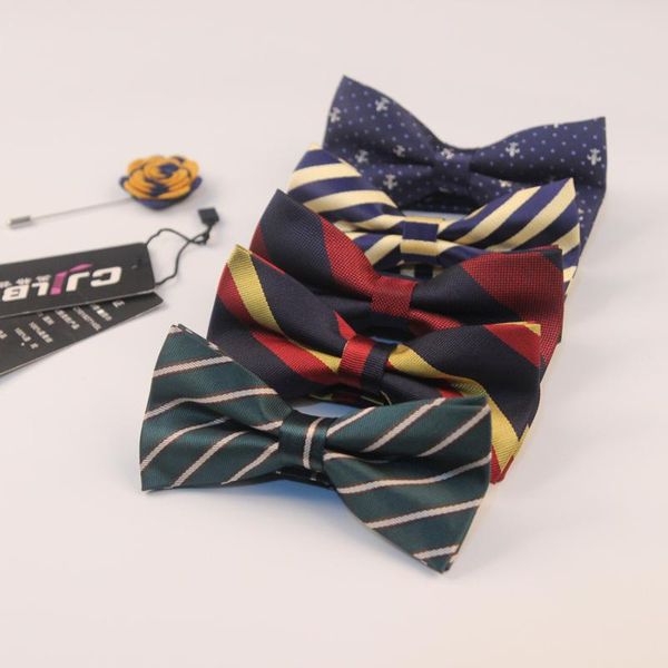 

new fashion polyester men's bow tie brand classic striped bowtie men formal business shirts bowknot bow ties cravats accessories, Blue;purple