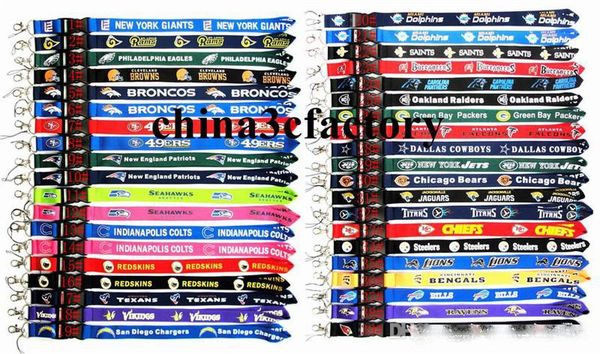 

football teams lanyard id card badge holder detachable keychain for xmas gifts ing