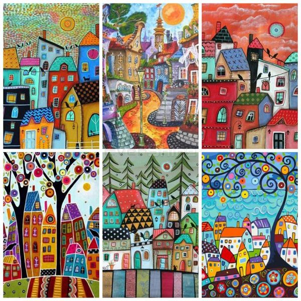 

evershine diy diamond embroidery house cross stitch 5d diamond painting full square rhinestones art cartoon wall decoration