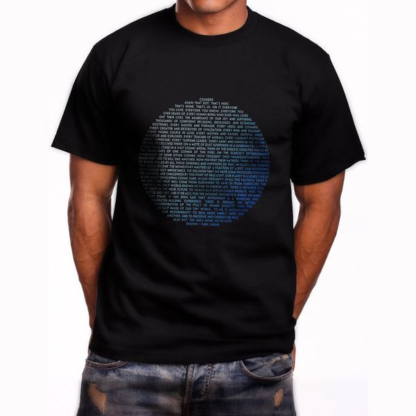 

new pale blue dot - carl sagan short sleeve menblack t-shirt size s to 5xl fashion style men tee100% cotton classic tee
