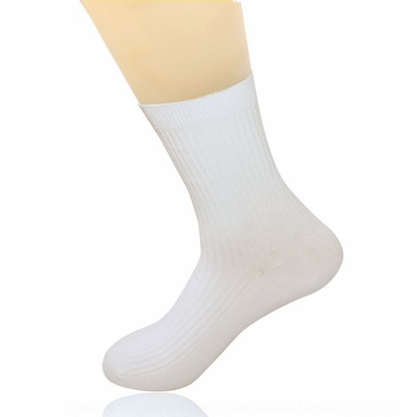 

korean style men's and cotton mid tube men's socks double needle combed cotton socks v2htb, Black