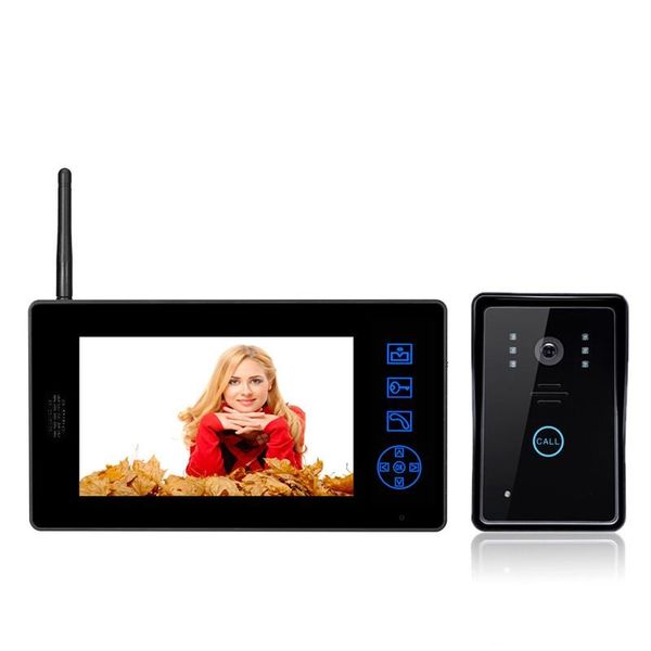 

7-inch wireless high-definition long-distance visual two-way intercom doorbell with four-way wireless monitoring night vision function set