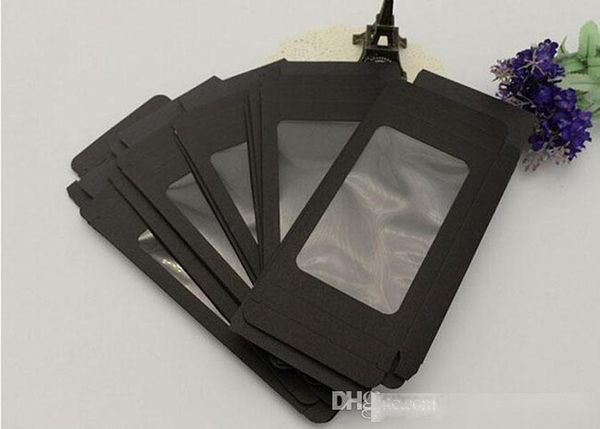 

sample order universal simple black no print kraft retail package box packing for iphone 5s 6s mirror case leather case back cover