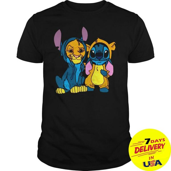 

baby simba and baby stitch friend shirt all size for mens women
