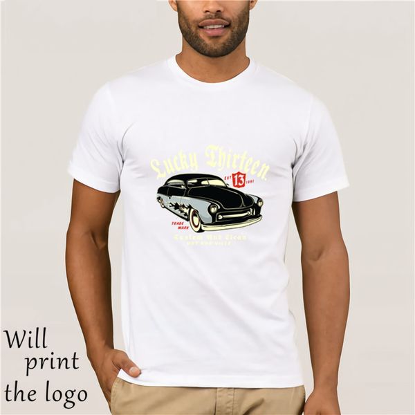 

lucky 13 t shirt men's custom clean rod kustom