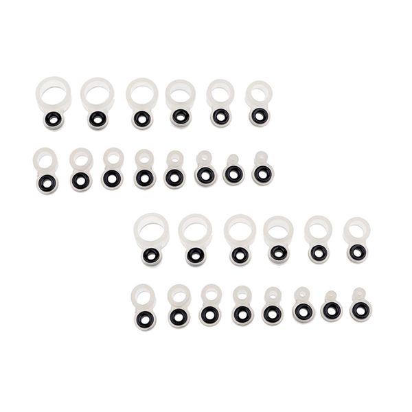 

28pcs fishing rod guides tip set eye ring repair kit rod building 0.9-14mm
