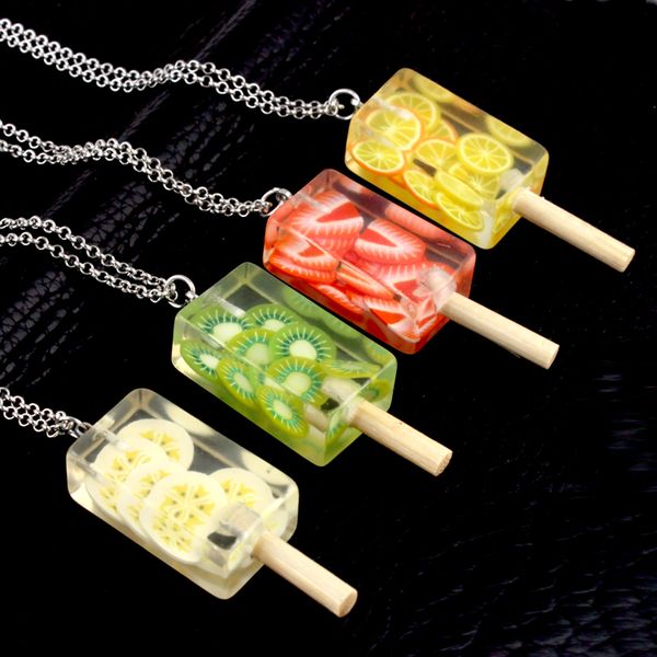 

new style stick fruit pendant / sweater pendant / ethnic travel jewelry solidified time resin handbag bx-a1, Silver