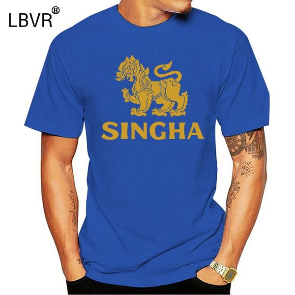 

new fashion singha beer logo t shirt mens pullover loose shirt tee cotton clothes