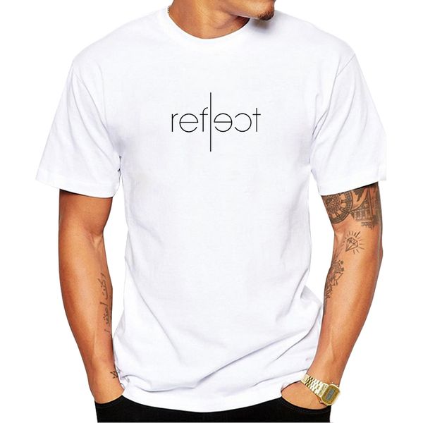 

teehub hipster reflect men t-shirt fashion letter perspective printed t shirts short sleeve tshirts funny chill tee