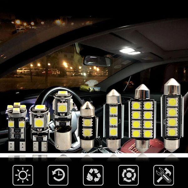 

23x canbus led car interior inside light dome trunk map license plate lamp bulb car headlight fog lamp lights
